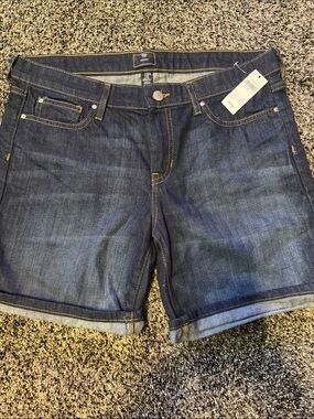 GAP Dark Blue Rolled-Hem Denim Shorts